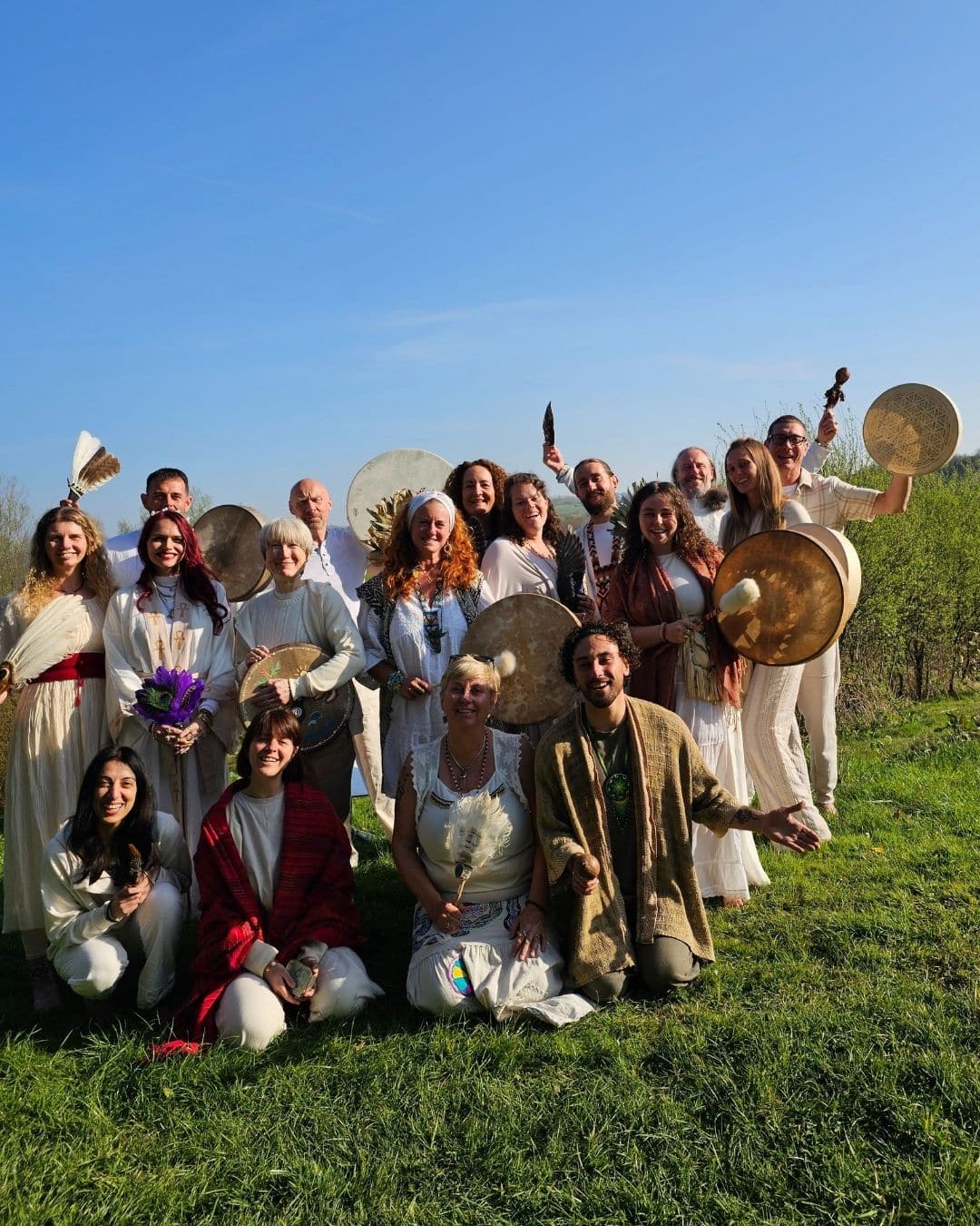 Shamanic Practitioner and Energy Healer AMS group of people completing an energy healing course